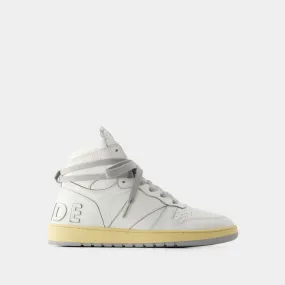 Rhecess Hi Sneakers - Rhude - Lea- Blanc