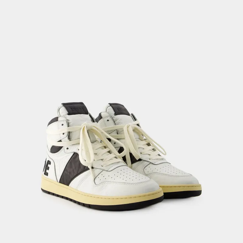 Rhecess Hi Sneakers - Rhude - Leather - Black/White