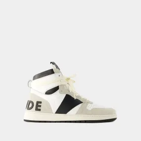 Rhecess Hi Sneakers - Rhude - Leather - White/Black