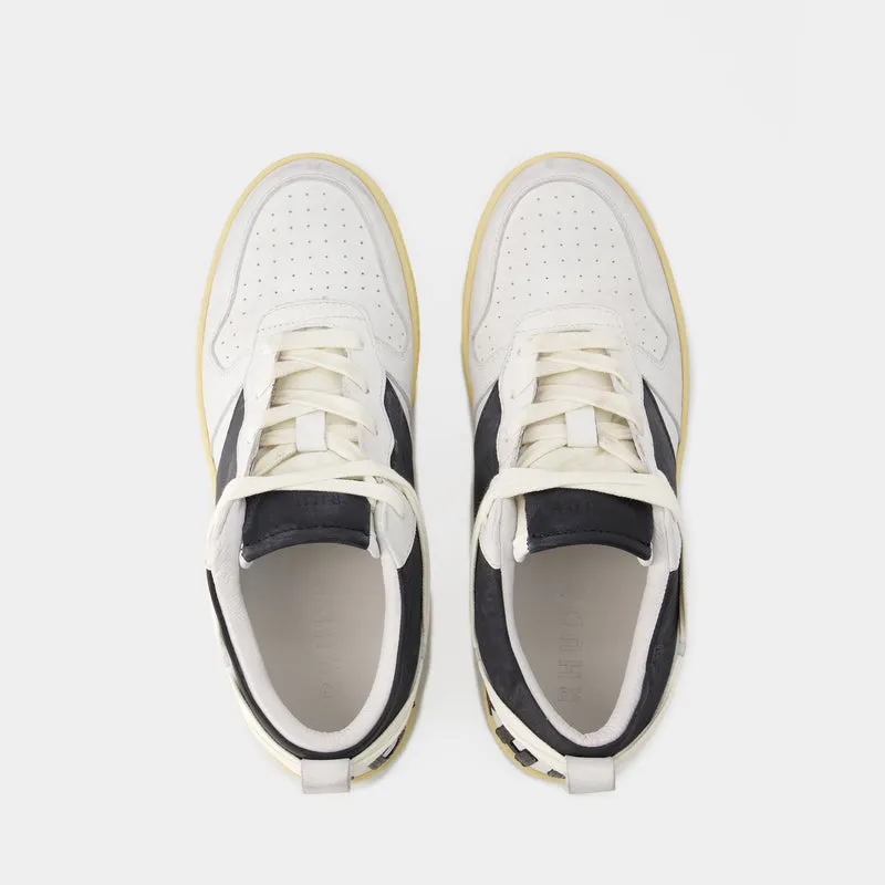 Rhecess Low Sneakers - Rhude - Leather - White/Black