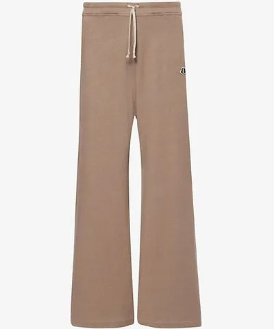 Rick Owens X Moncler Belas logo-patch wide-leg cotton knitted trousers