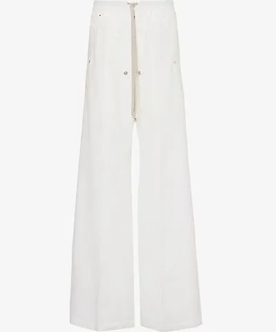 Rick Owens X Moncler Belas logo-patch wide-leg shell trousers