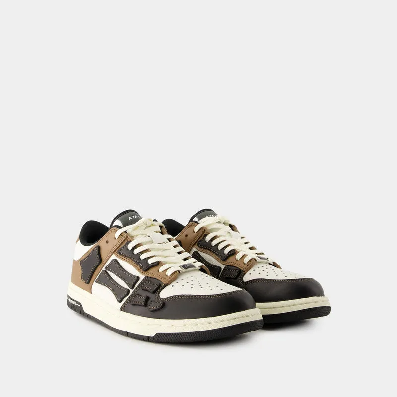 Skel Top Low Sneakers - Amiri - Leather - Black/Brown