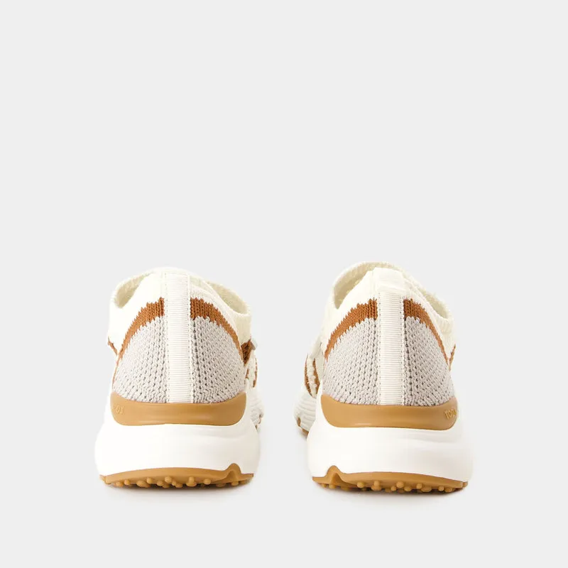 Sport Run Sneakers - Tod's - Canvas - Beige