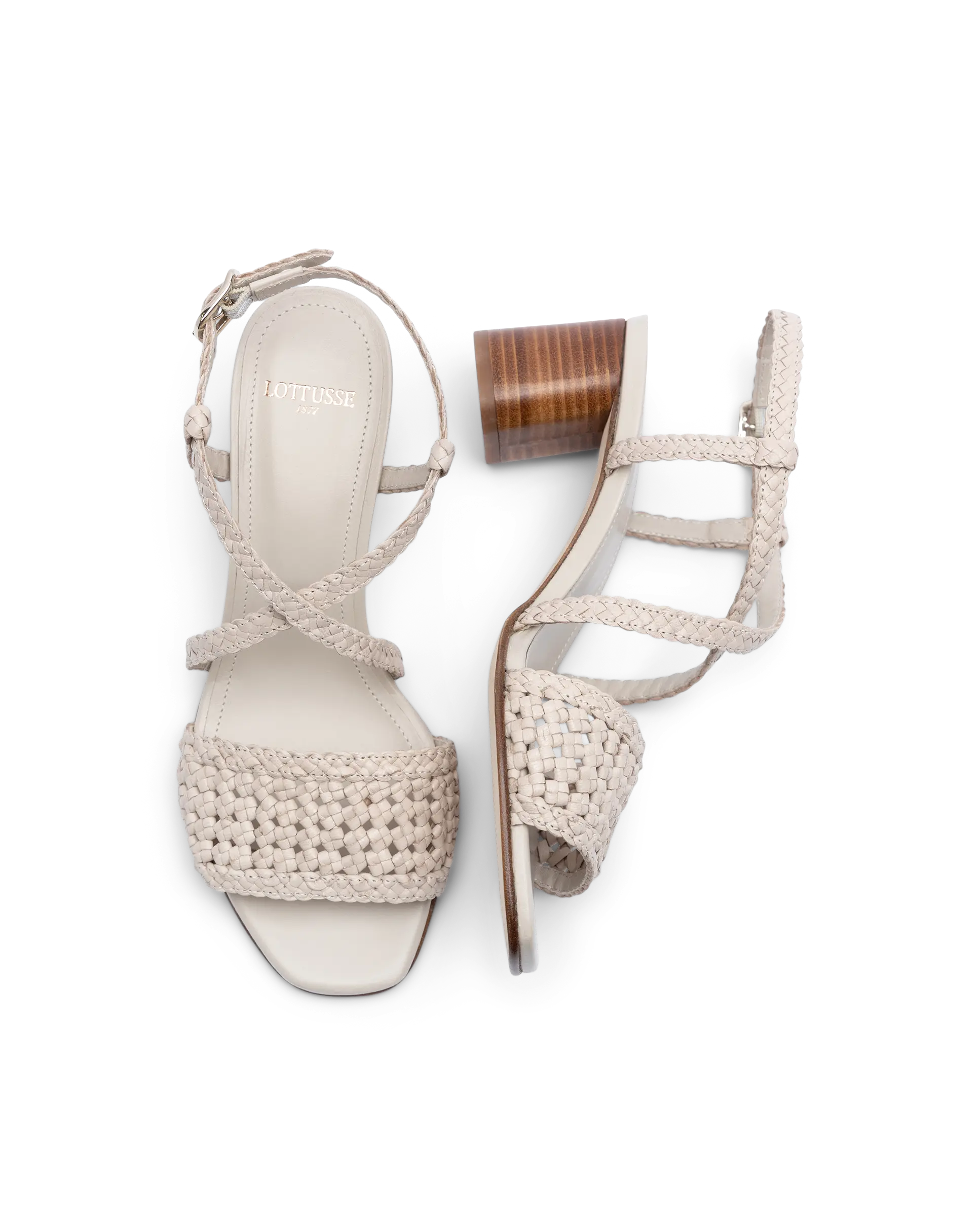 Summer Braided Off-White Summer Sandals