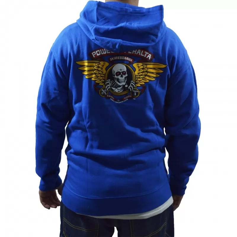 Sweat Hood Zip Powell Peralta Winged Ripper - Royal Blue