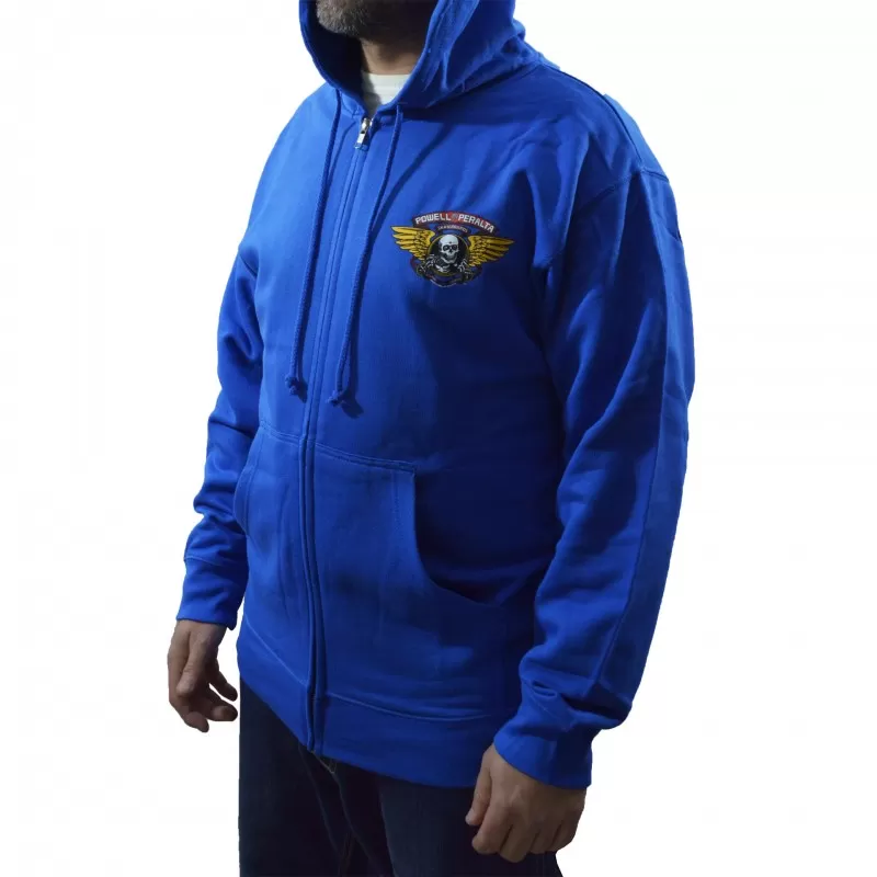 Sweat Hood Zip Powell Peralta Winged Ripper - Royal Blue