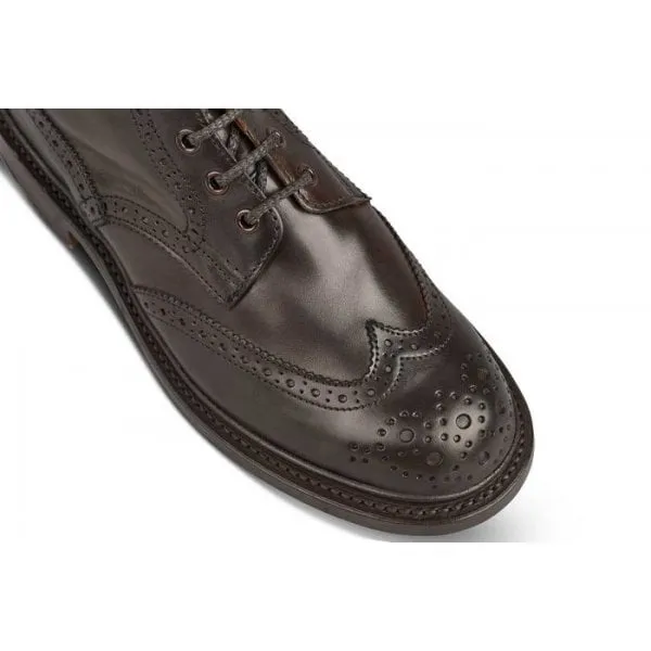 Trickers Womens Stephy Brogue Boot in Burnished Espresso