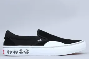 Vans Slip-On Pro Shoes (Independent) Black / White from Slam City Skates London UK