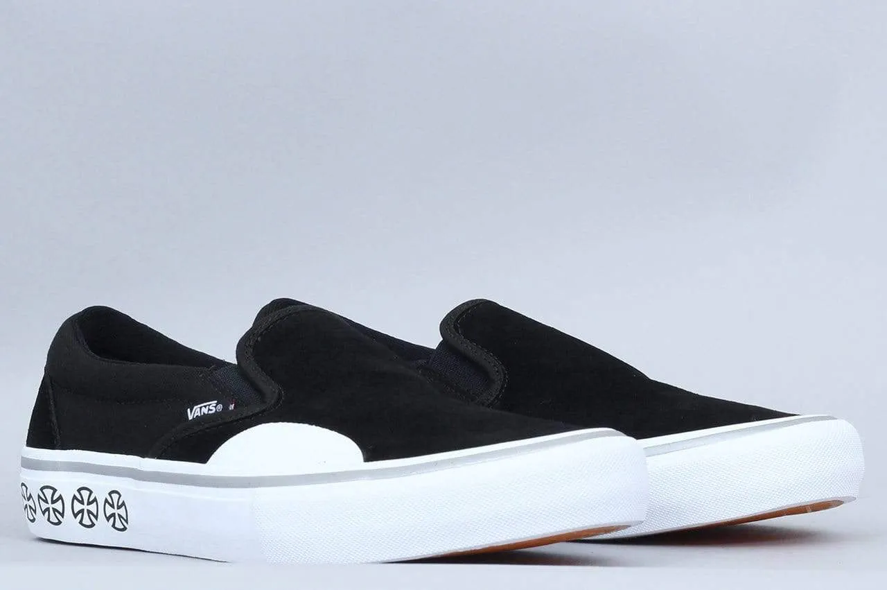 Vans Slip-On Pro Shoes (Independent) Black / White from Slam City Skates London UK