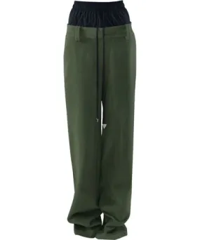 Vestiaire D'un Oiseau Libre Women's Green Hybrid Trousers