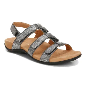 Vionic Women’s Amber Sandals-Black Metallic