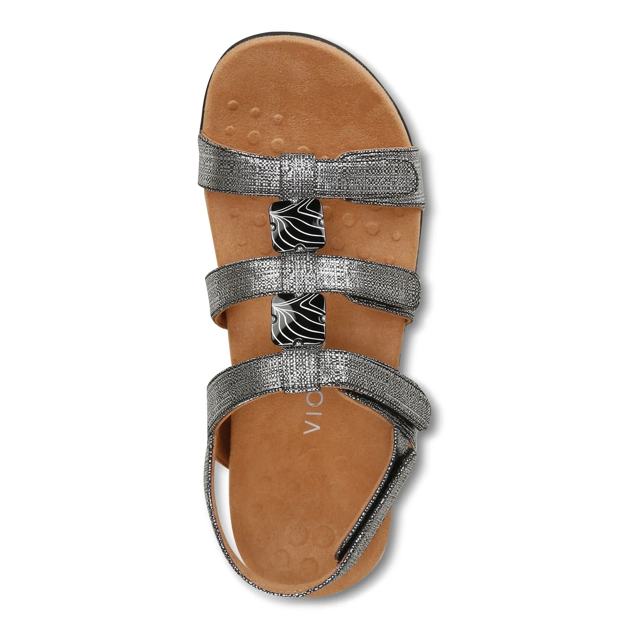 Vionic Women’s Amber Sandals-Black Metallic