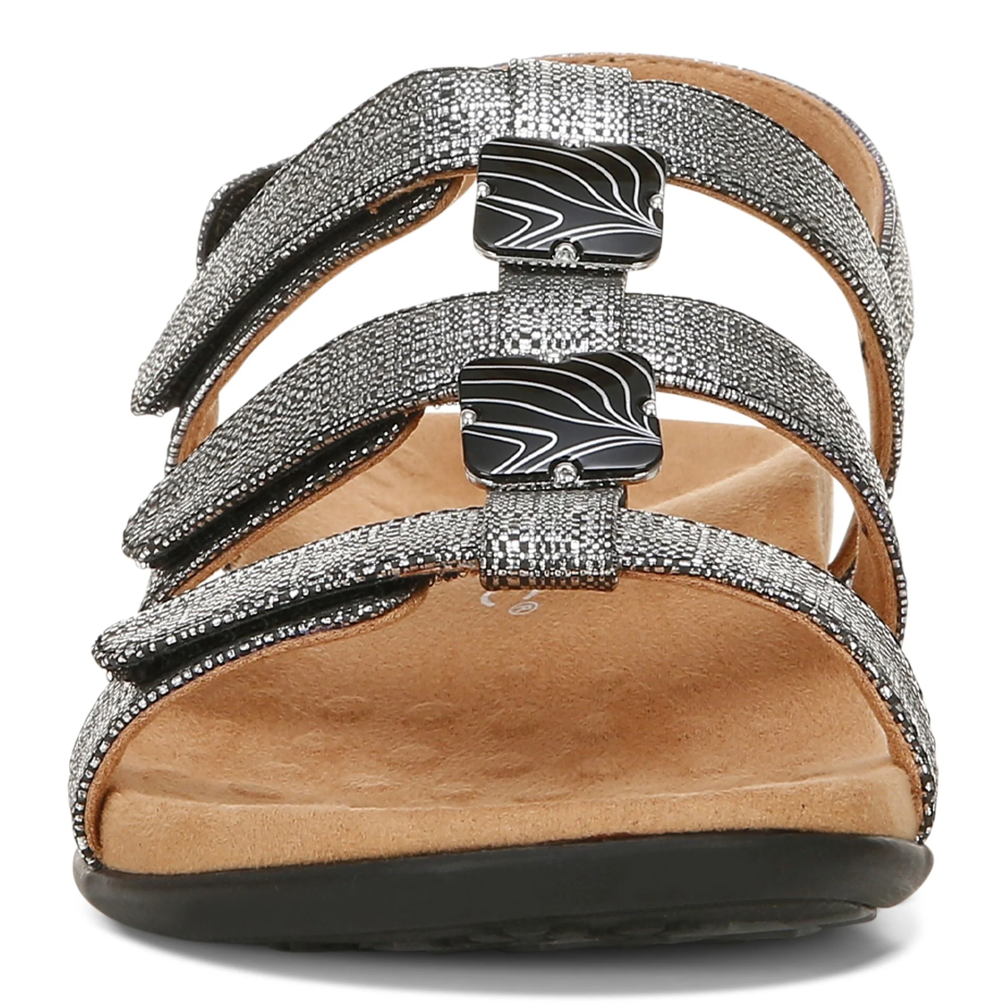 Vionic Women’s Amber Sandals-Black Metallic