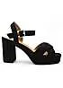 Where’s That From Marcia Black Suede Platform Sandals