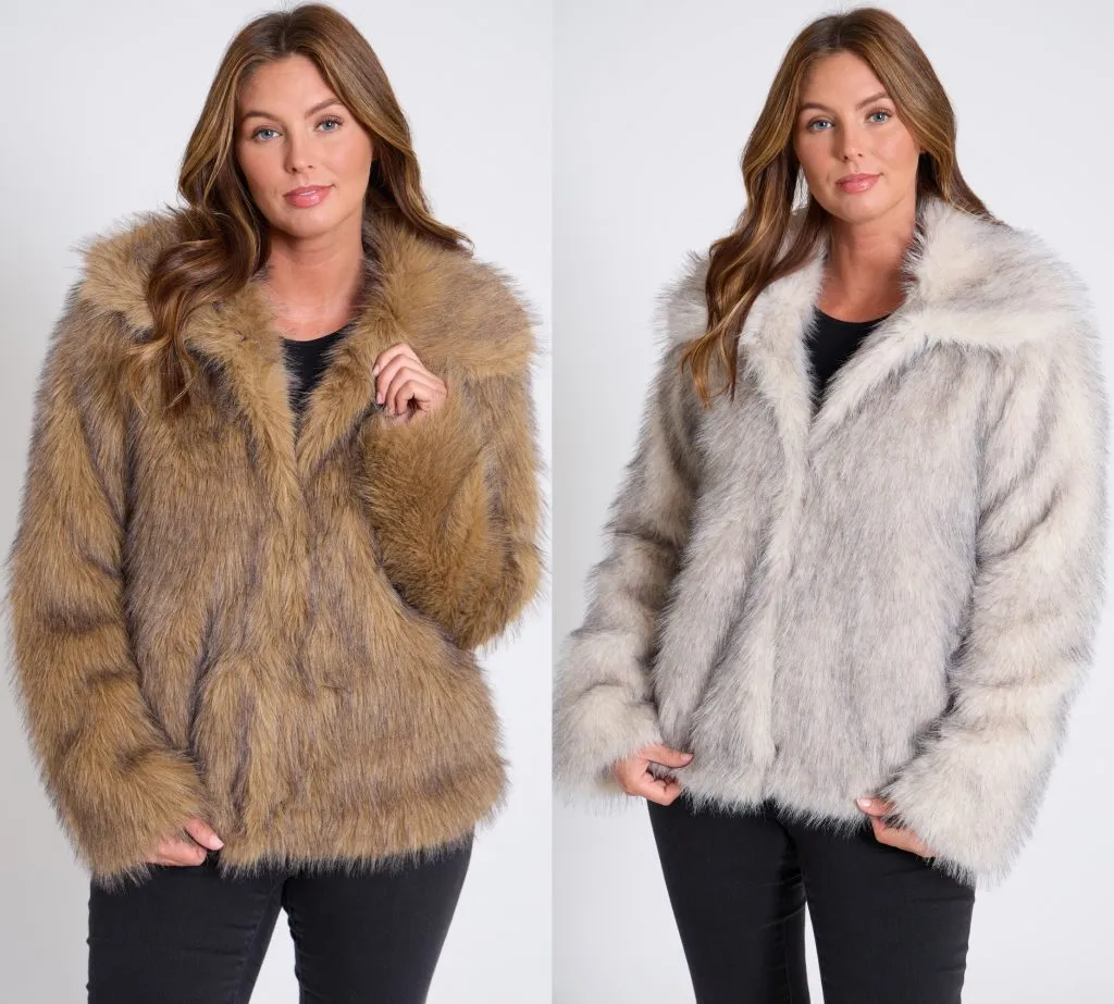 Women’s Luxurious Soft Faux Fur Short Jacket