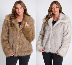 Women’s Luxurious Soft Faux Fur Short Jacket