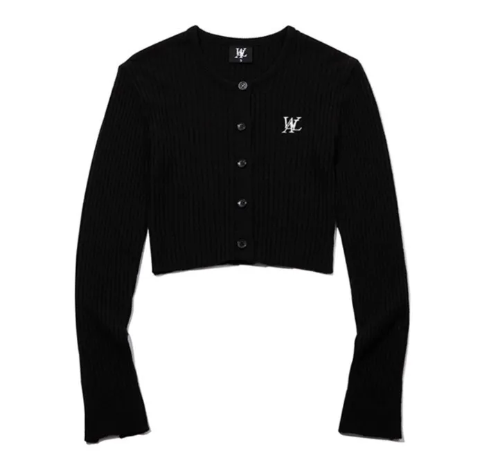 WOOALONG  |Street Style Plain Logo Cardigans